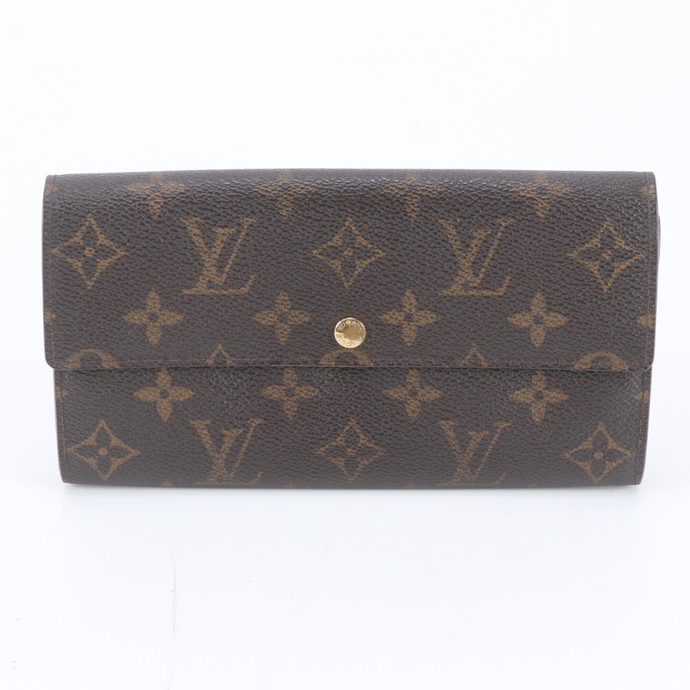 Louis Vuitton Monogram Pochette Porte Monnaie Credit M61725 Leather Long Wall...